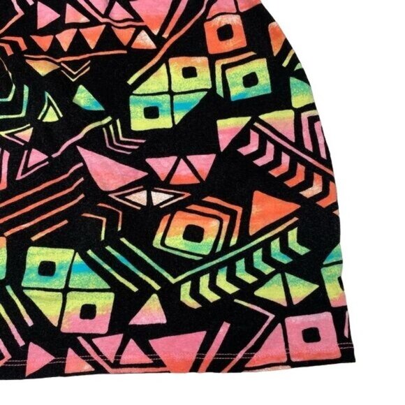 Victoria Secret Pink Neon Black Retro Design Mini Skirt Size S - Picture 11 of 11